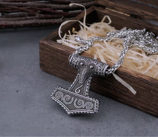 Wikinger Thor-Hammer Halskette – Mjölnir Anhänger Edelstahl 60 cm