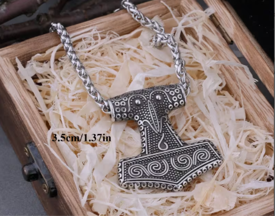 Wikinger Thor-Hammer Halskette – Mjölnir Anhänger Edelstahl 60 cm