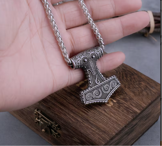 Wikinger Thor-Hammer Halskette – Mjölnir Anhänger Edelstahl 60 cm