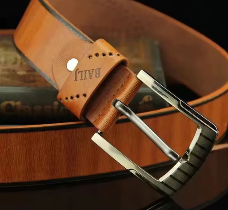 Herren Ledergürtel – Vintage Business Cowboy Stil mit Buchstabendruck