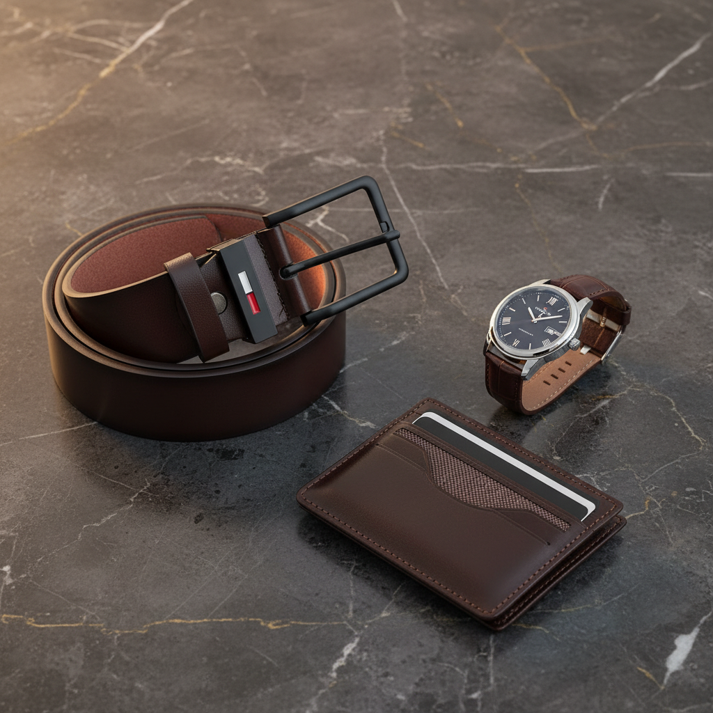 Coffee Gürtel Flat Lay