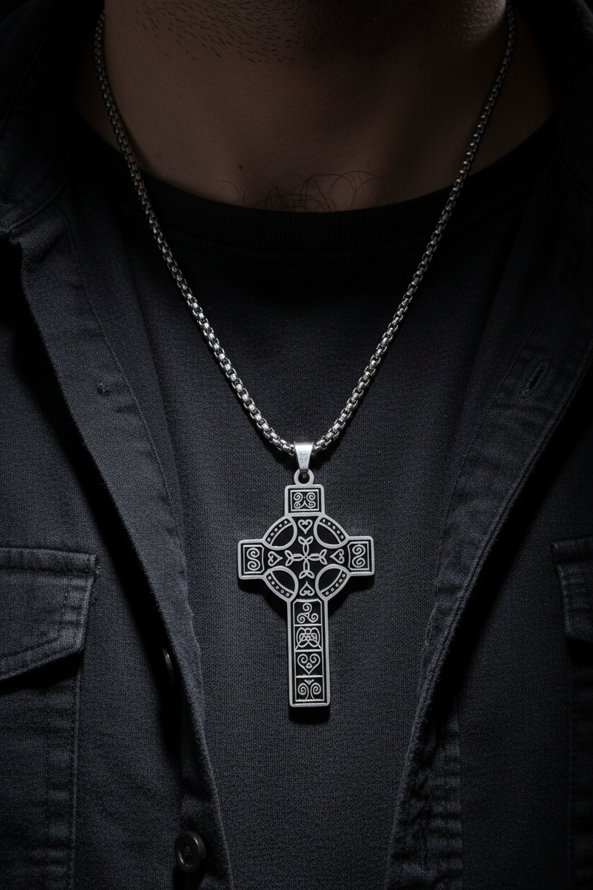 Keltisches Kreuz Mann Detail