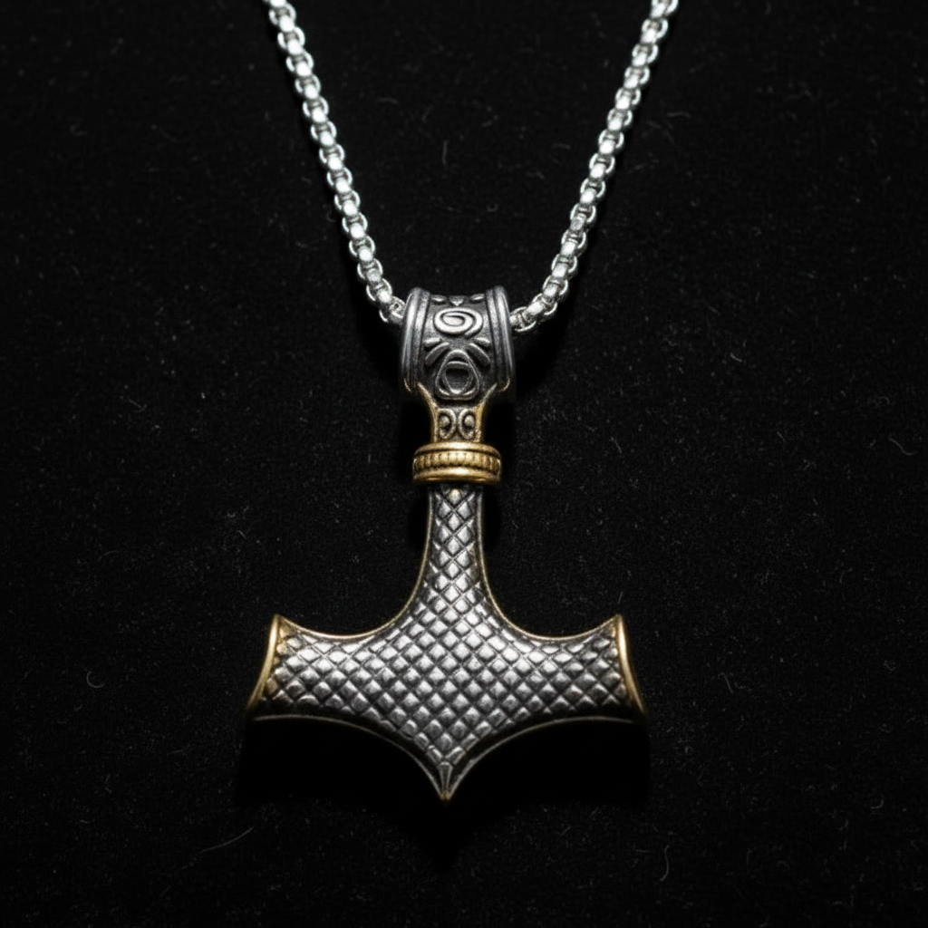 Mjölnir – Silberne Kette v2