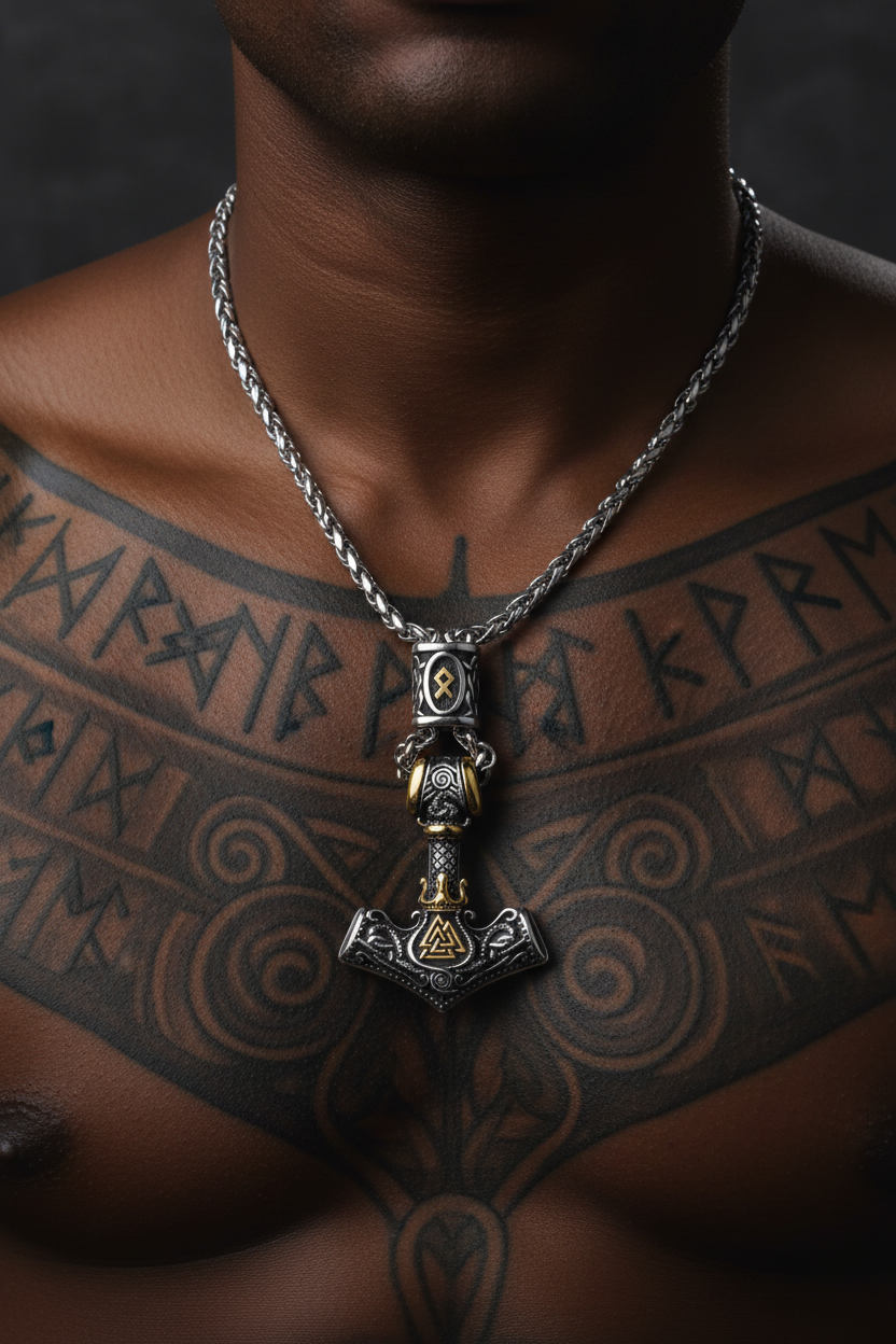 Mjolnir Tattoo Nahaufnahme 1