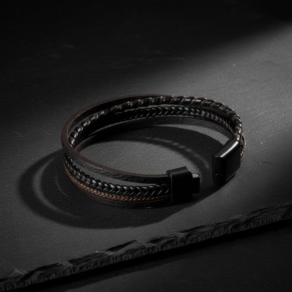 Schwarzes Armband ohne Arm