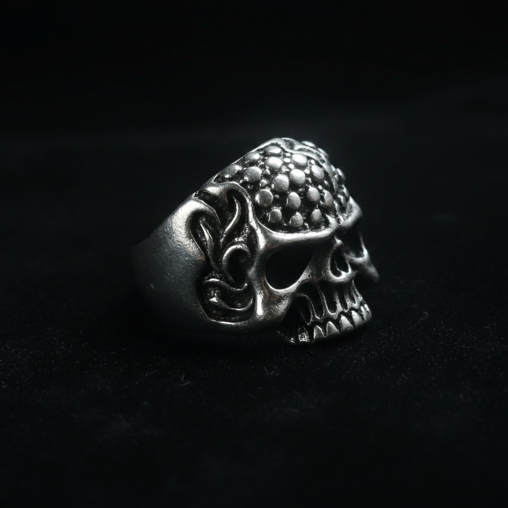 Totenkopf Ring Seite